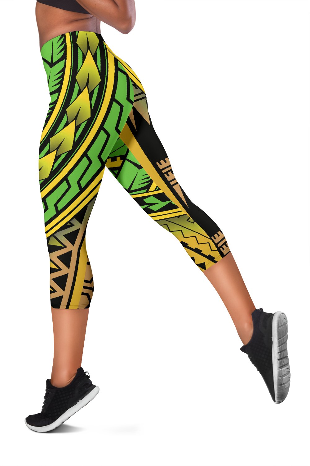Polynesian Tribal Color Women Capris