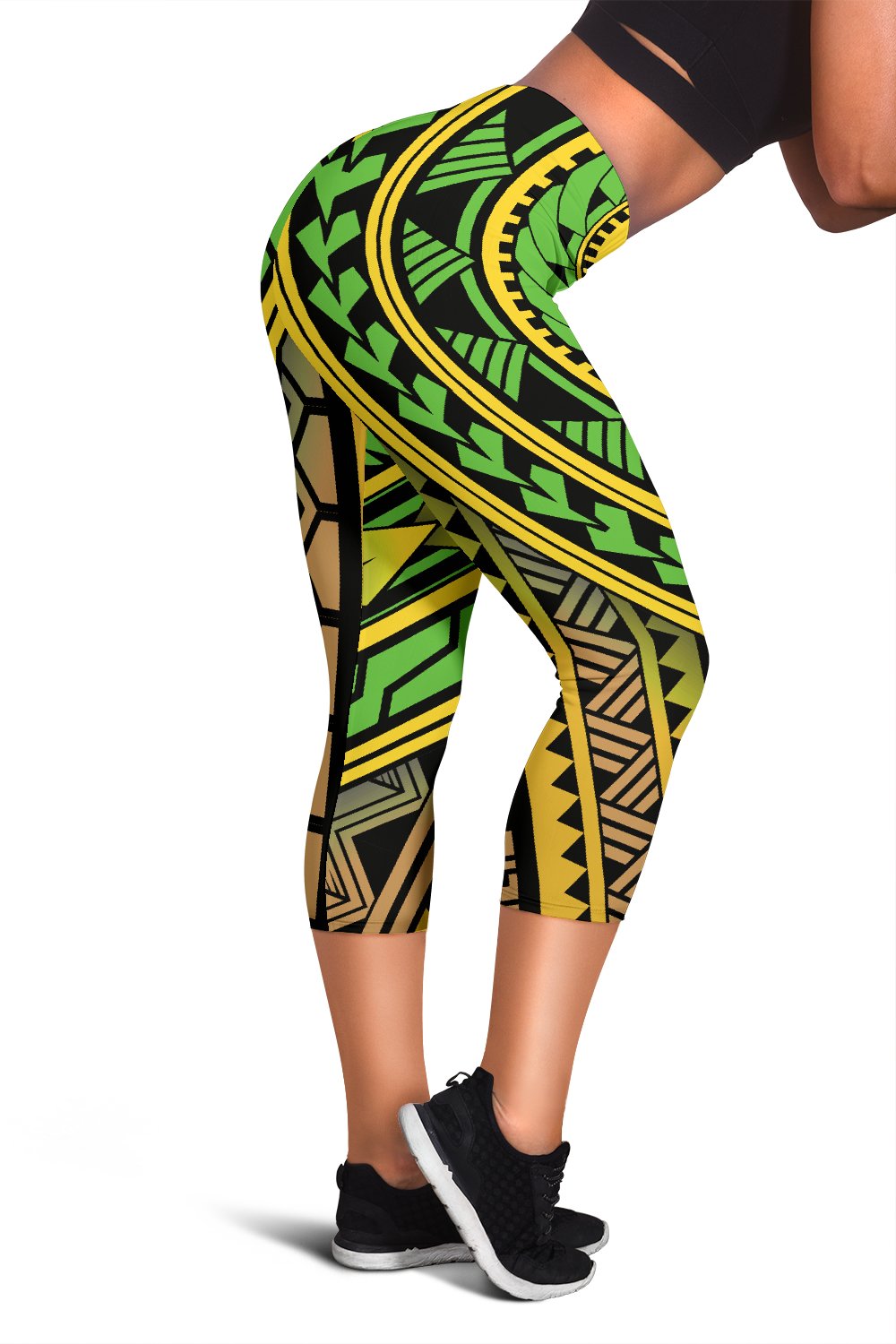Polynesian Tribal Color Women Capris