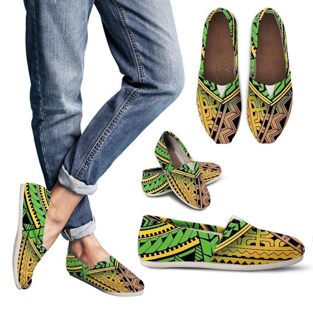 Polynesian Tribal Color Women Casual Shoes-JorJune.com