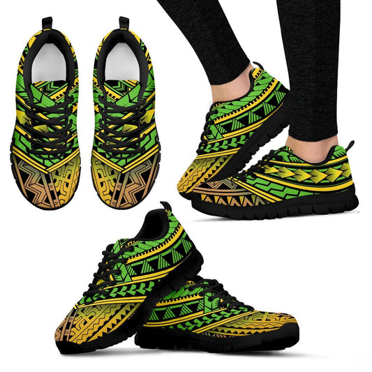 Polynesian Hawaiian Tribal Color Women Sneakers