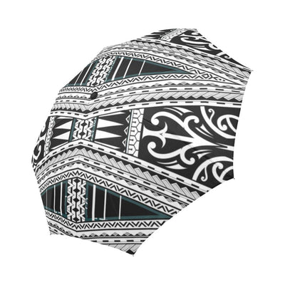 Polynesian Tribal Design Automatic Foldable Umbrella