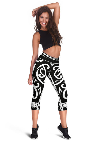 Polynesian Tribal Design Women Capris