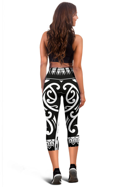 Polynesian Tribal Design Women Capris