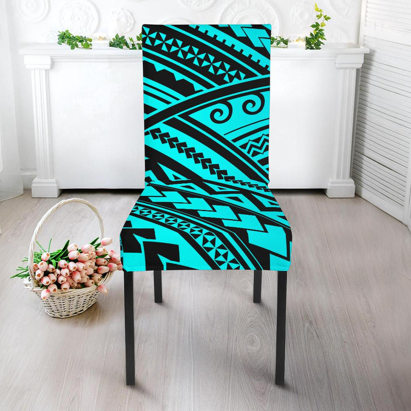 Polynesian Tribal Dining Chair Slipcover-JORJUNE.COM