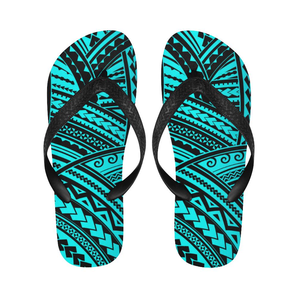 Polynesian Tribal Flip Flops-JorJune