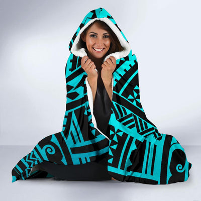 Polynesian Tribal Hooded Blanket-JORJUNE.COM