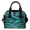 Polynesian Tribal Leather Shoulder Handbag