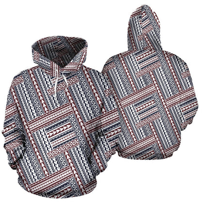 Polynesian Hawaiian Tribal line All Over Print Hoodie