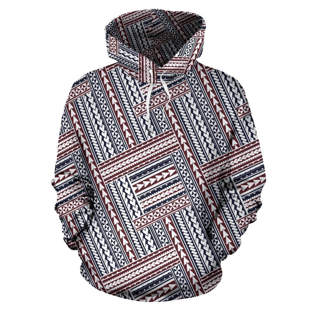 Polynesian Hawaiian Tribal line All Over Print Hoodie