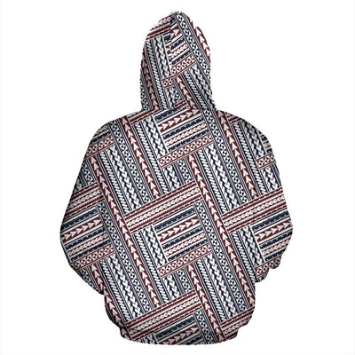 Polynesian Hawaiian Tribal line All Over Zip Up Hoodie