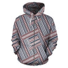 Polynesian Hawaiian Tribal line All Over Zip Up Hoodie