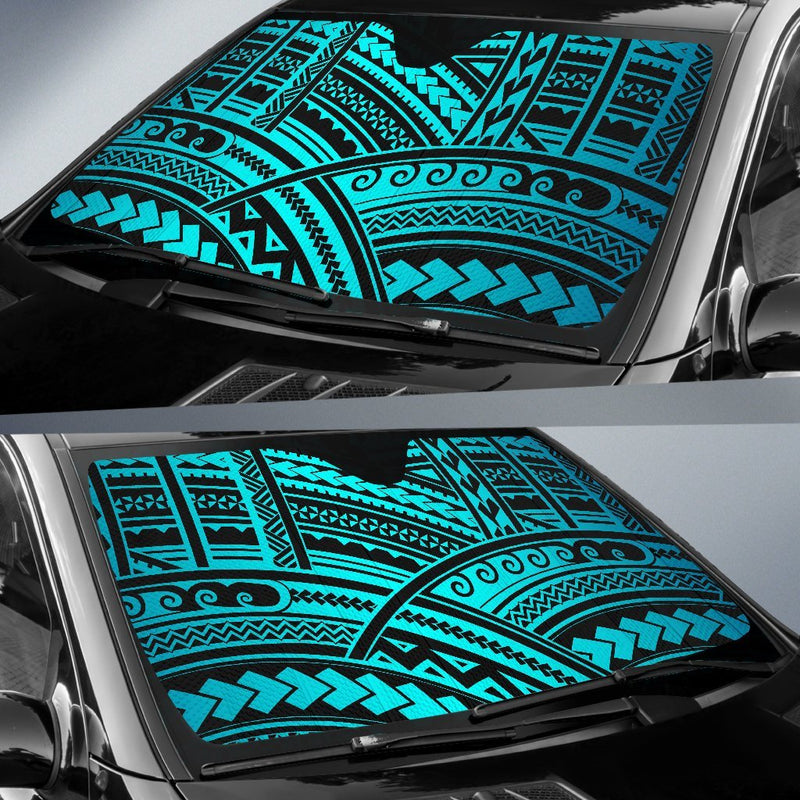 Polynesian Tribal Line Car Sun Shade-JorJune