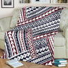 Polynesian Tribal Line Fleece Blanket