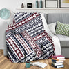 Polynesian Tribal Line Fleece Blanket