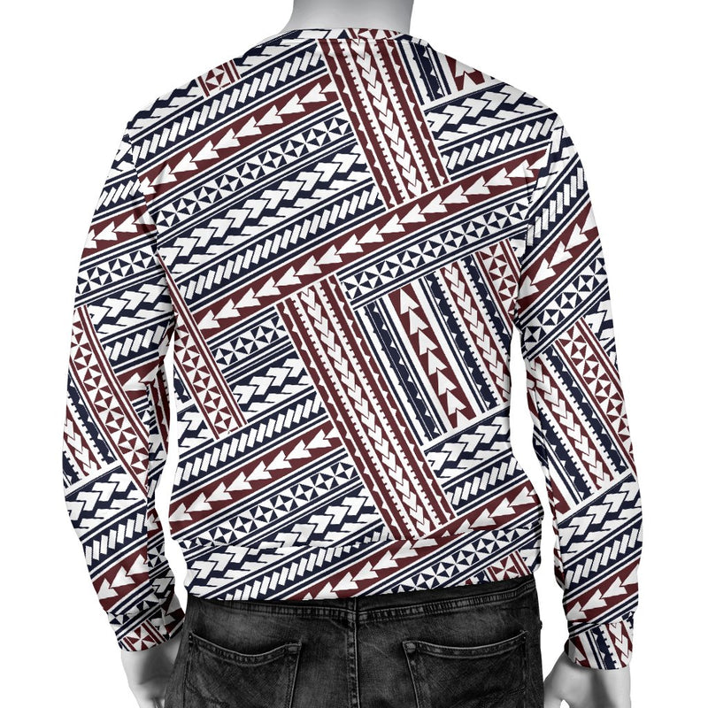 Polynesian Tribal Line Men Crewneck Sweatshirt