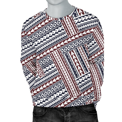 Polynesian Tribal Line Men Crewneck Sweatshirt