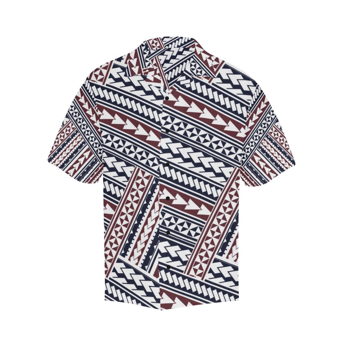 Polynesian Tribal line Men Hawaiian Shirt-JorJune
