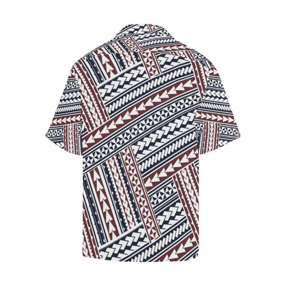 Polynesian Tribal line Men Hawaiian Shirt-JorJune