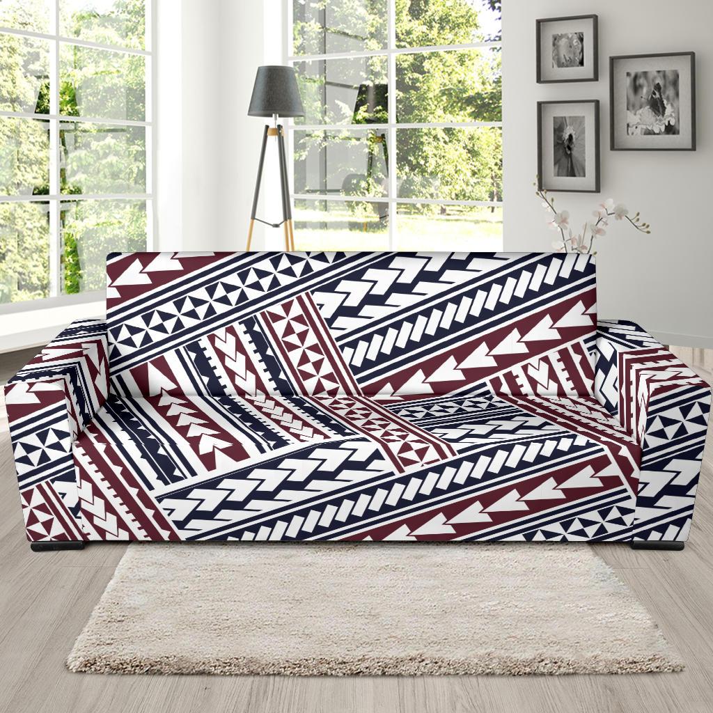 Polynesian Tribal line Sofa Slipcover-JORJUNE.COM