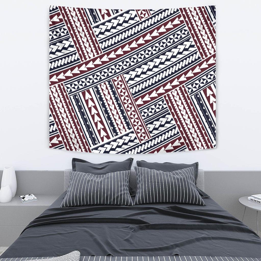 Polynesian Tribal line Tapestry