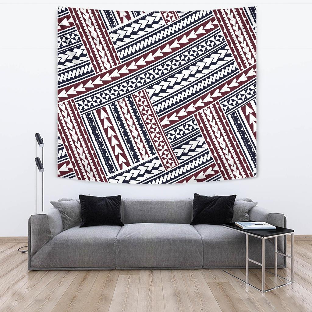Polynesian Tribal line Tapestry
