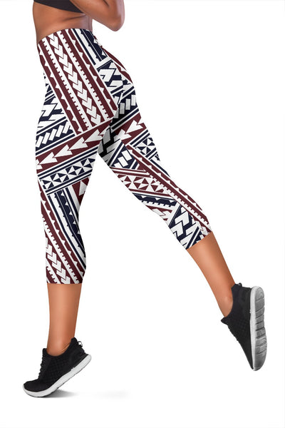 Polynesian Tribal Line Women Capris