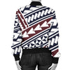 Polynesian Tribal Line Women Casual Bomber Jacket