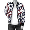 Polynesian Tribal Line Women Casual Bomber Jacket