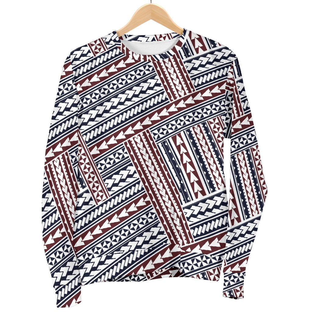 Polynesian Tribal Line Women Crewneck Sweatshirt
