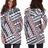 Polynesian Tribal Line Women Hoodie Dress