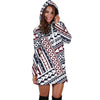 Polynesian Tribal Line Women Hoodie Dress