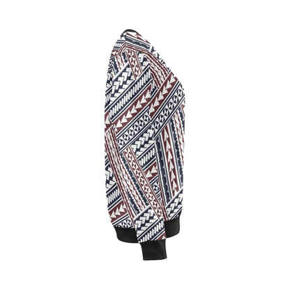 Polynesian Tribal line Women Long Sleeve Sweatshirt-JorJune