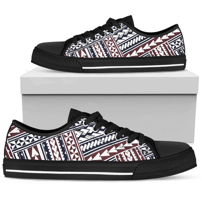 Polynesian Tribal Line Women Low Top Shoes