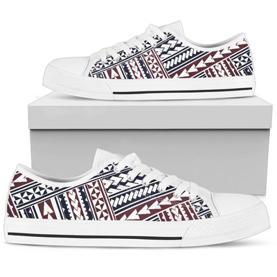 Polynesian Tribal Line Women Low Top Shoes