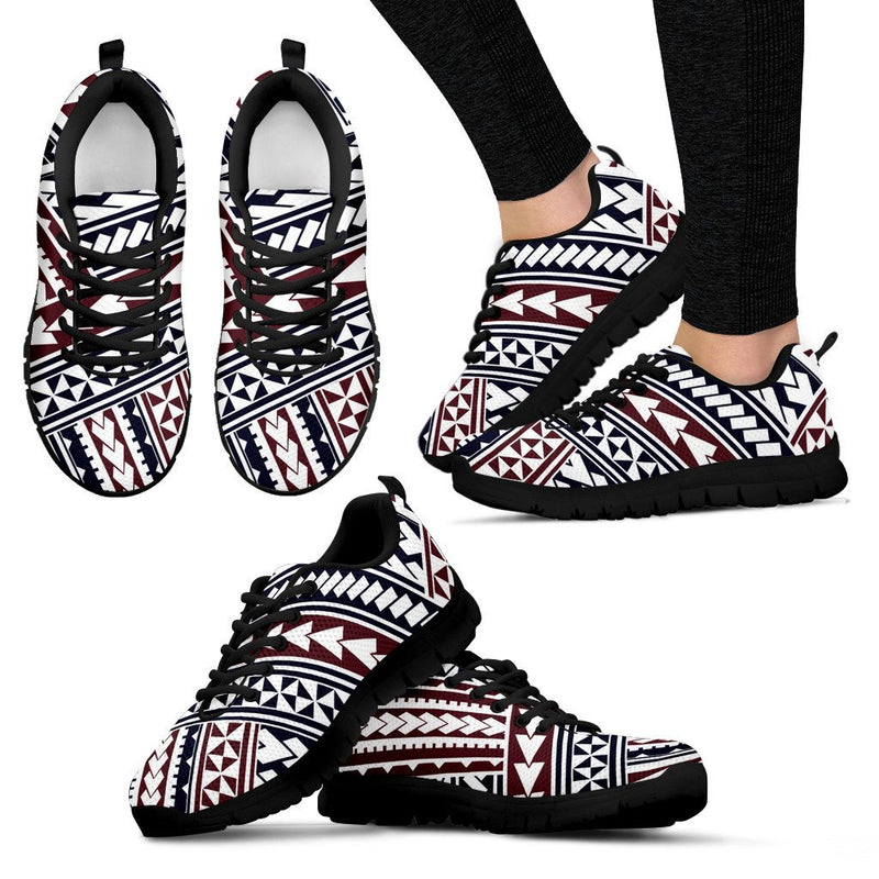 Polynesian Hawaiian Tribal line Women Sneakers