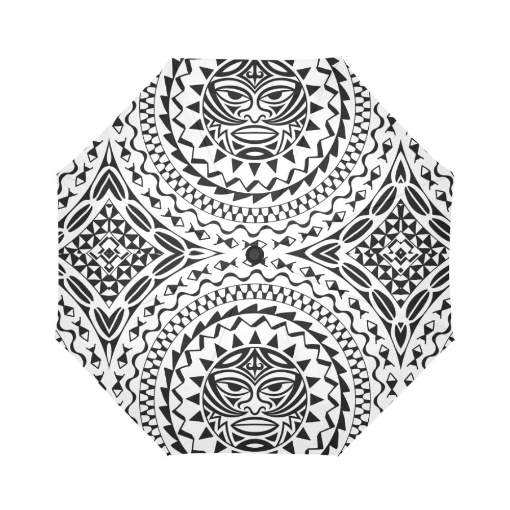 Polynesian Tribal Mask Automatic Foldable Umbrella