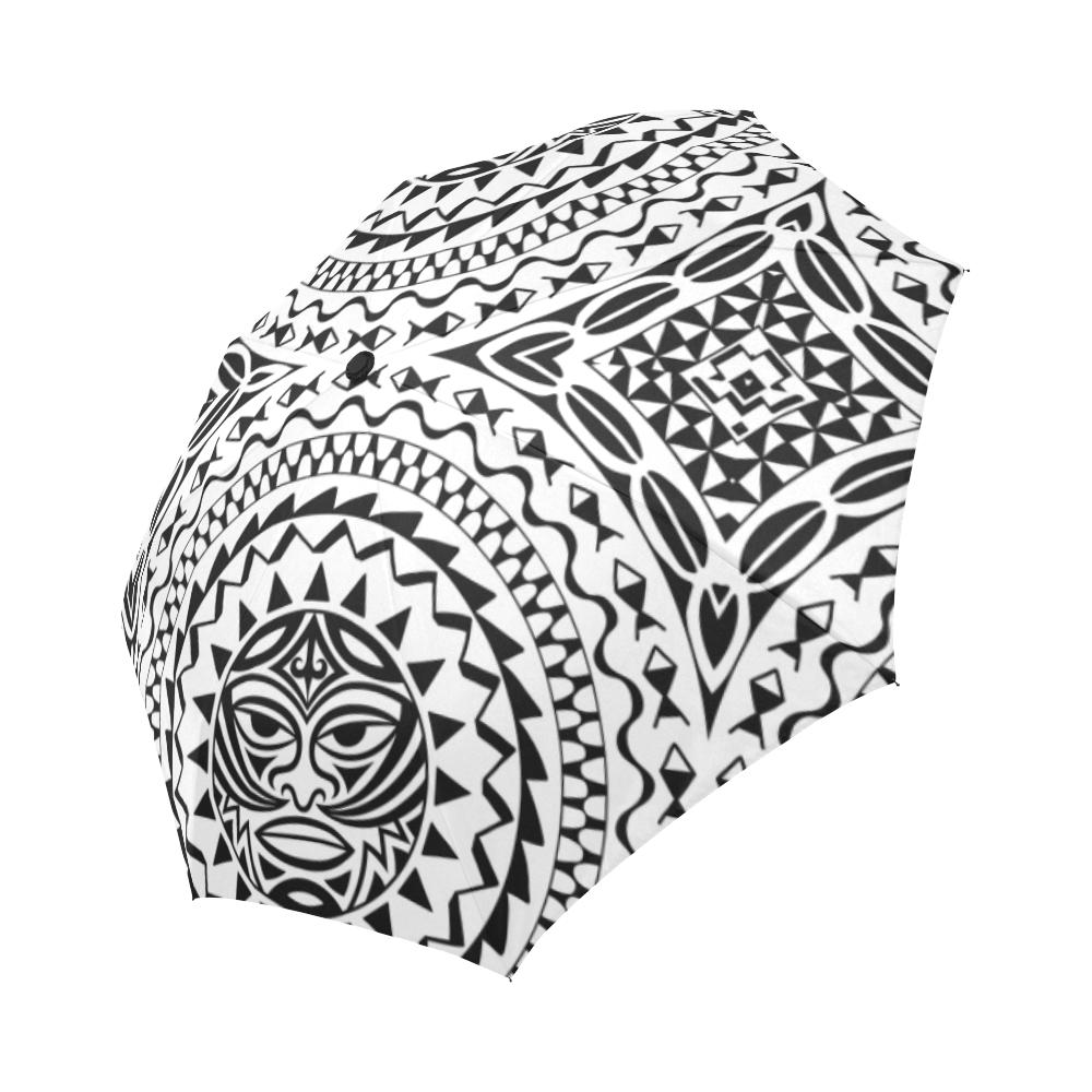 Polynesian Tribal Mask Automatic Foldable Umbrella