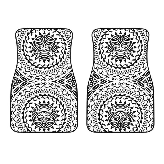 Polynesian Hawaiian Tribal Mask Car Floor Mats