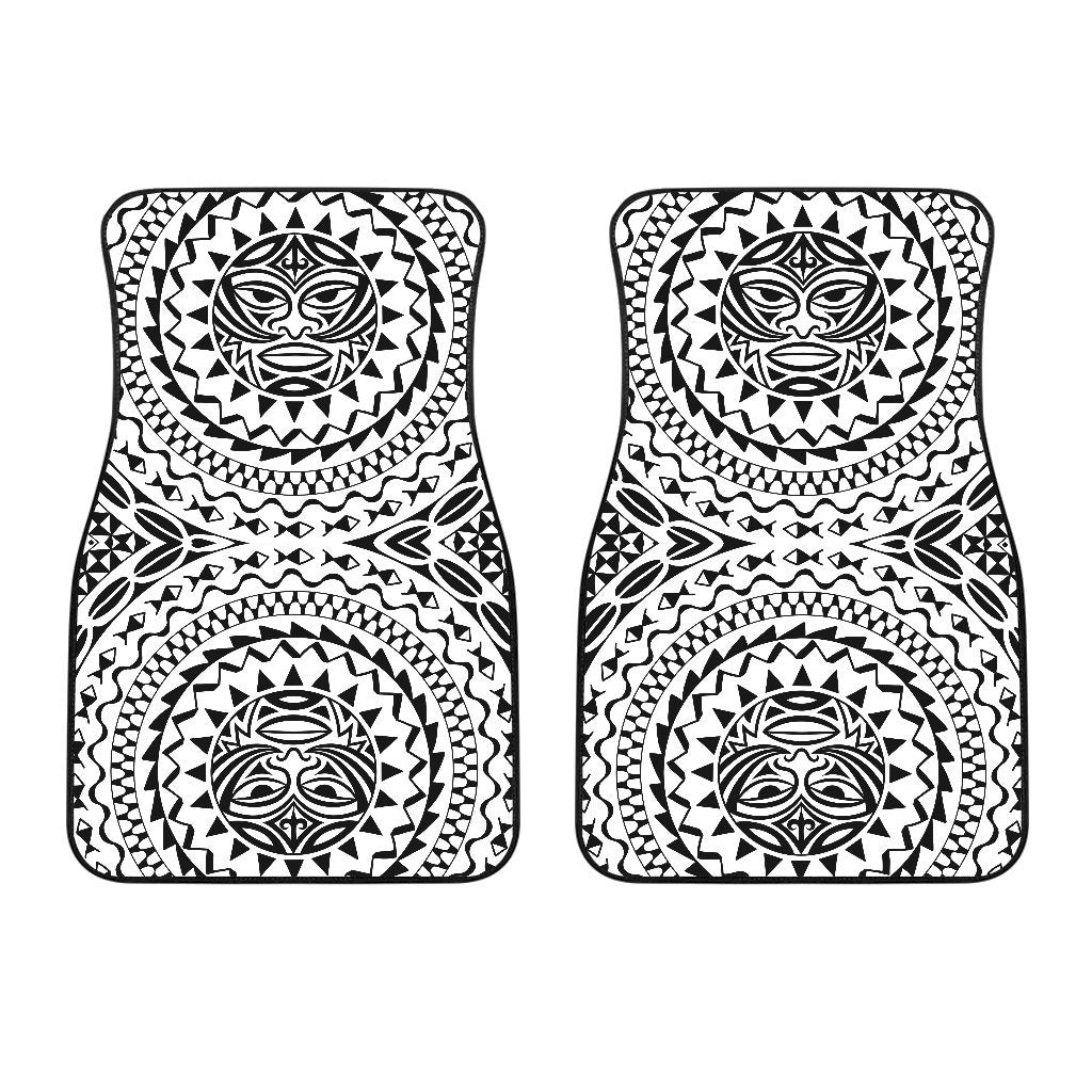 Polynesian Hawaiian Tribal Mask Car Floor Mats