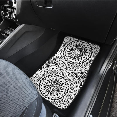 Polynesian Tribal Mask Front and Back Car Floor Mats