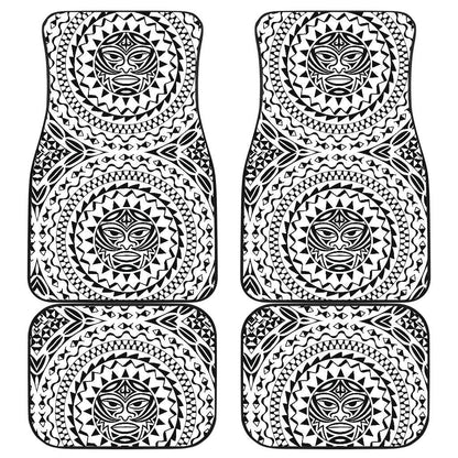 Polynesian Tribal Mask Front and Back Car Floor Mats