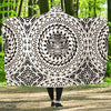 Polynesian Tribal Mask Hooded Blanket-JORJUNE.COM