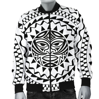 Polynesian Tribal Mask Men Casual Bomber Jacket