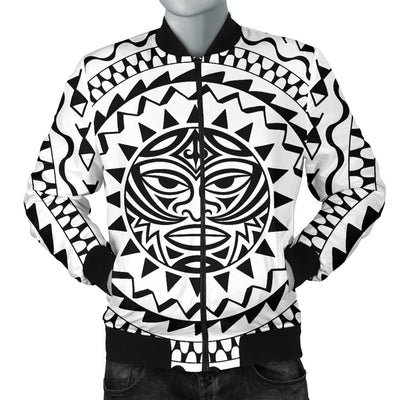 Polynesian Tribal Mask Men Casual Bomber Jacket