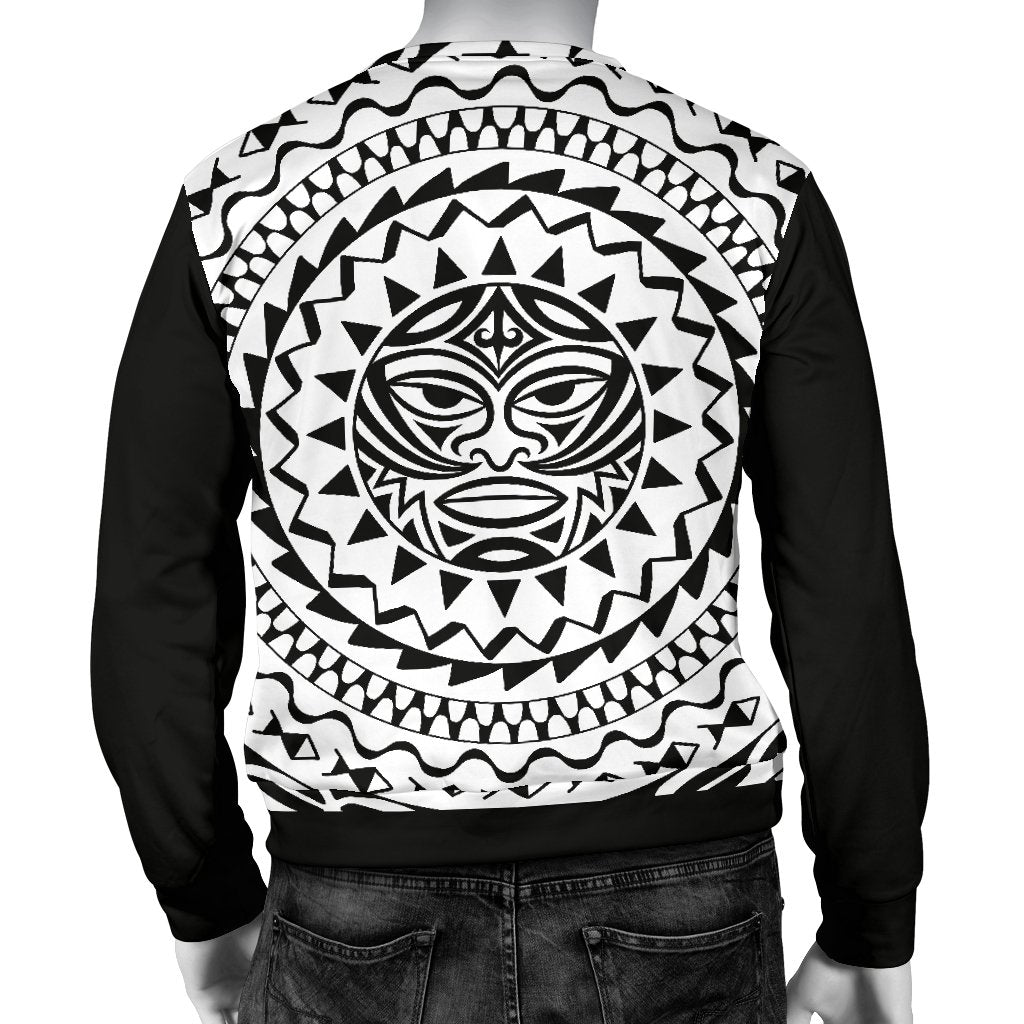 Polynesian Tribal Mask Men Crewneck Sweatshirt