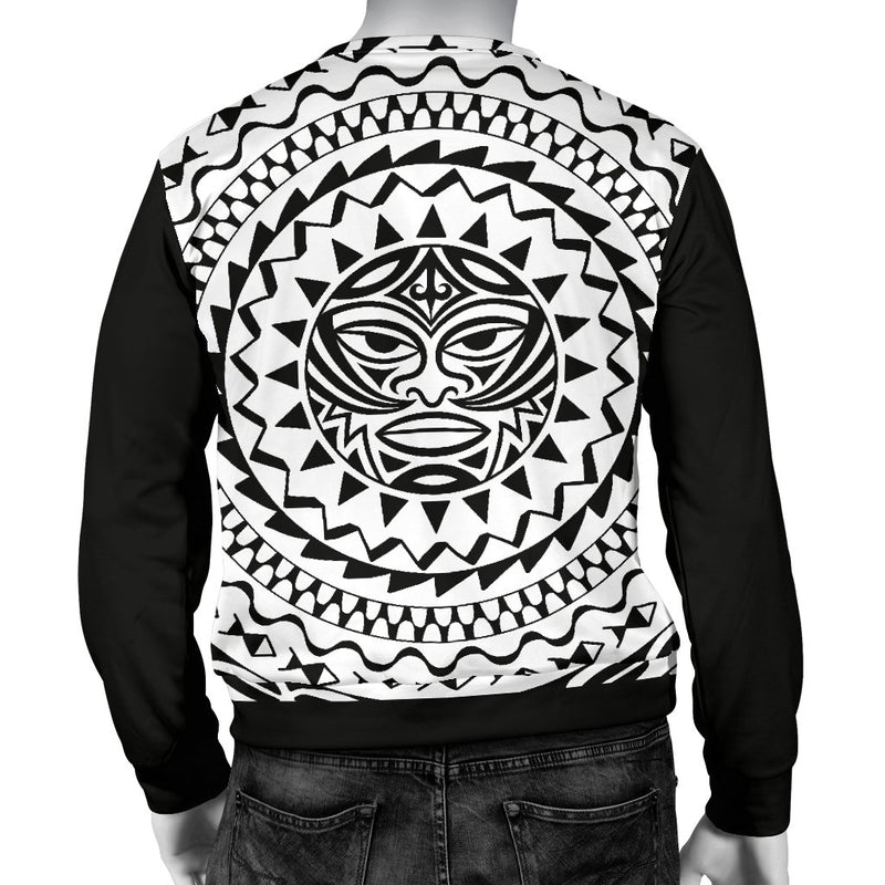 Polynesian Tribal Mask Men Crewneck Sweatshirt