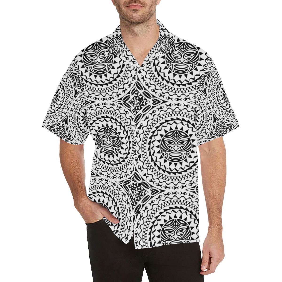 Polynesian Tribal Mask Men Hawaiian Shirt-JorJune