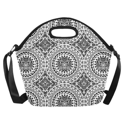 Polynesian Tribal Mask Neoprene Lunch Bag-JorJune