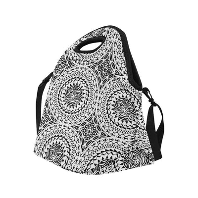 Polynesian Tribal Mask Neoprene Lunch Bag-JorJune