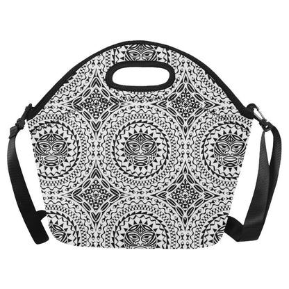 Polynesian Tribal Mask Neoprene Lunch Bag-JorJune